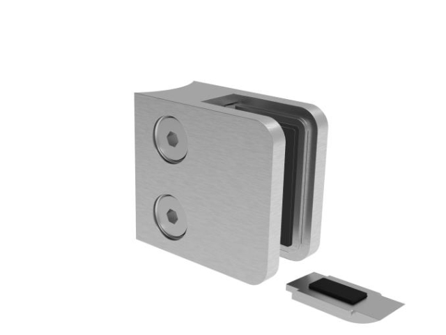 Glass clamp model 210P, D42,4x2/45x45mm